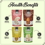 Load image into Gallery viewer, Wonderland Foods 1Kg (250g X 4) Dry Fruits Combo of NP Almonds, Cashews W320, Long Green Raisin, Roasted Salted Pistachios