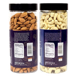 Load image into Gallery viewer, Wonderland Foods 1Kg (500g X 2) Dry Fruits Combo of California Almonds (NP) & Cashews W320 Jar