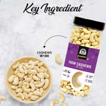 Load image into Gallery viewer, Wonderland Foods 500g Premium Cashews (Kaju) W180-Grade Jar