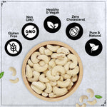 Load image into Gallery viewer, Wonderland Foods 1Kg Raw Cashew W-320 Grade Pouch