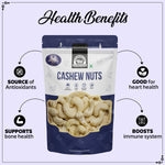 Load image into Gallery viewer, Wonderland Foods 500g Whole Raw Cashew (Kaju) W320-Grade Pouch