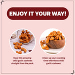 Load image into Gallery viewer, Wonderland Foods 150g Chilli Garlic Flavoured Cashew (Kaju) Jar