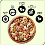Load image into Gallery viewer, Wonderland Foods 1Kg (200g X 5) Premium Dry Fruits Combo NP Almonds, Cashews W320, Long Green Raisin, Pistacho & Walnut Jar