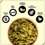 Load image into Gallery viewer, Wonderland Foods 500g Grandeur Premium Sundekhani Raisins Box