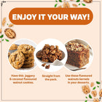 Load image into Gallery viewer, Wonderland Foods 100g Grandeur Premium Coconut & Jaggery Walnut Kernels Pouch