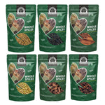 Load image into Gallery viewer, Wonderland Foods 600g (100g X 6) Whole Spices Premium Combo of Cumin, Black Pepper, Cinnamon, Coriander, Black Cardamom & Cloves Pouch