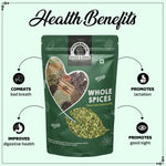 Load image into Gallery viewer, Wonderland Foods 250g Whole Spices Fennel (Sauf) Seeds Pouch
