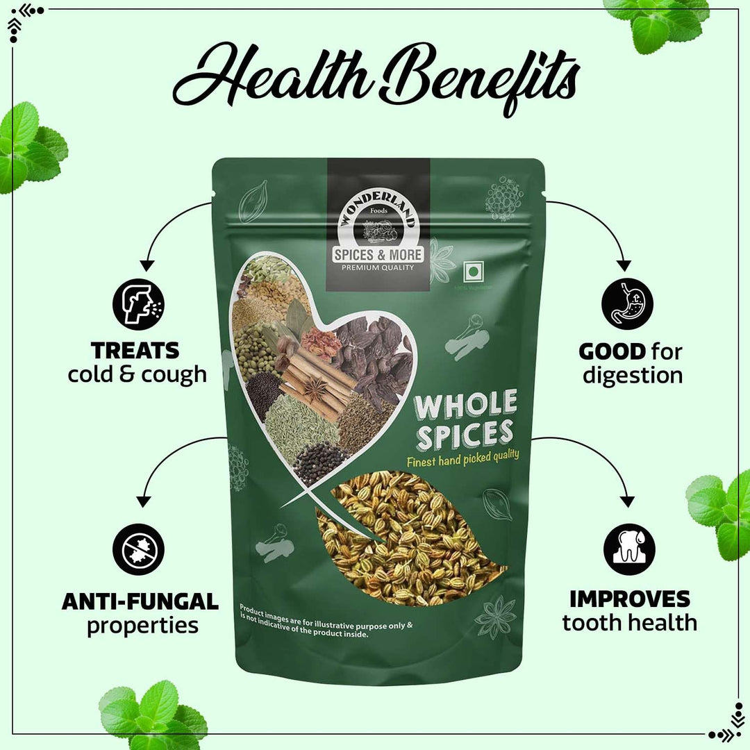 Wonderland Foods 250g Premium Carom Seed (Ajwain Seeds) Pouch
