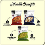 Load image into Gallery viewer, Wonderland Foods 300g (100g X 3) Dry Fruits Combo Raw Almonds, Cashews &amp; Raisins Pouch
