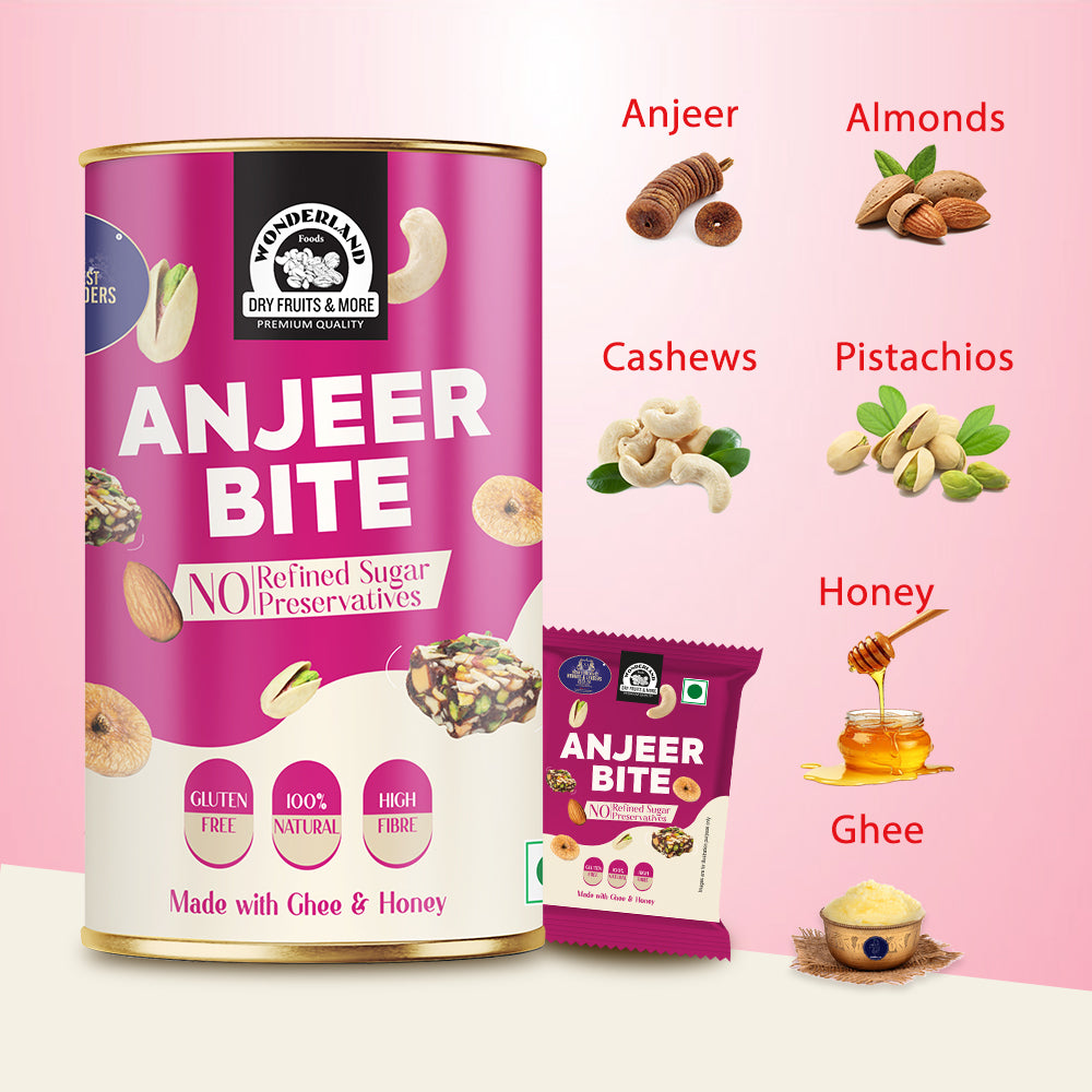 Wonderland Foods 200g Premium Anjeer Bites Jar