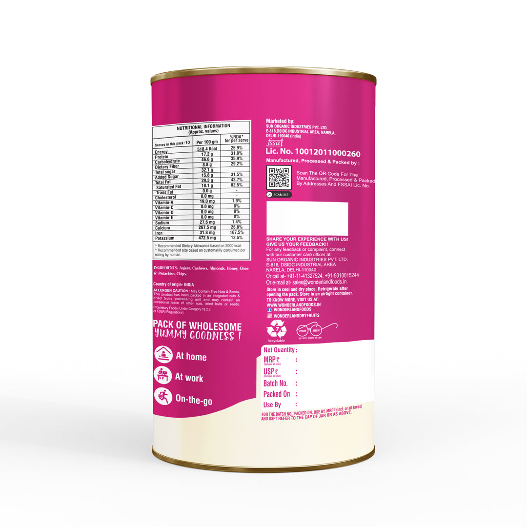 Wonderland Foods 200g Premium Anjeer Bites Jar