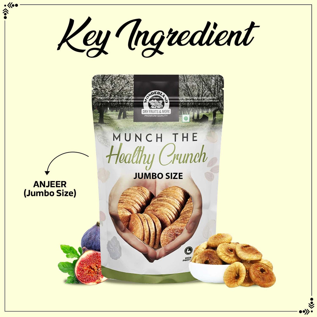Wonderland Foods 500g Premium Afghani Anjeer Pouch