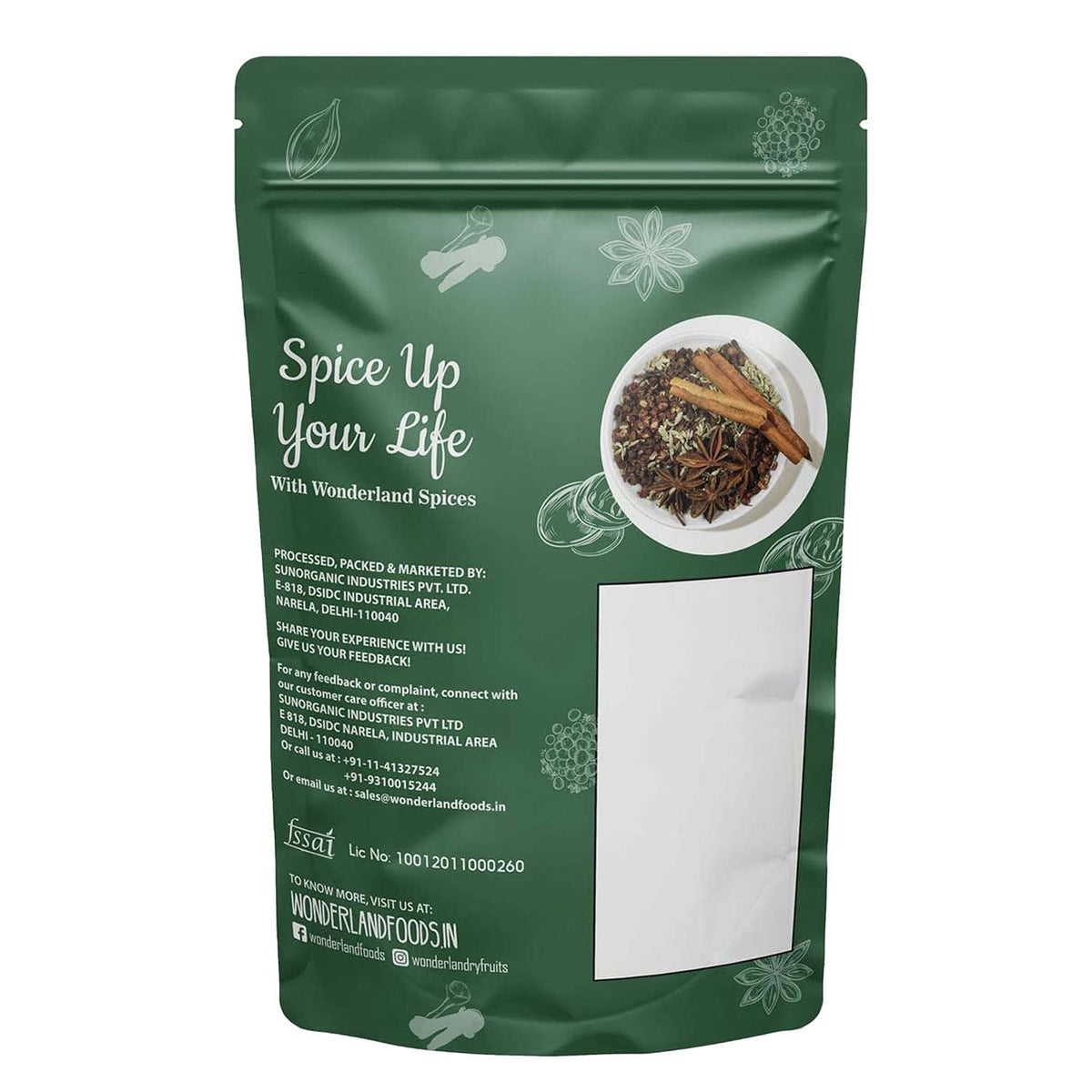 Wonderland foods 250g premium whole black cardamom pouch