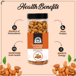 Load image into Gallery viewer, Wonderland Foods 1Kg (500g X 2) California Hand Picked Bold Almond (Badam) Jar
