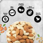 Load image into Gallery viewer, Wonderland Foods 1Kg (500g X 2) Dry Fruits Combo of California Almonds (NP) &amp; Cashews W320 Jar

