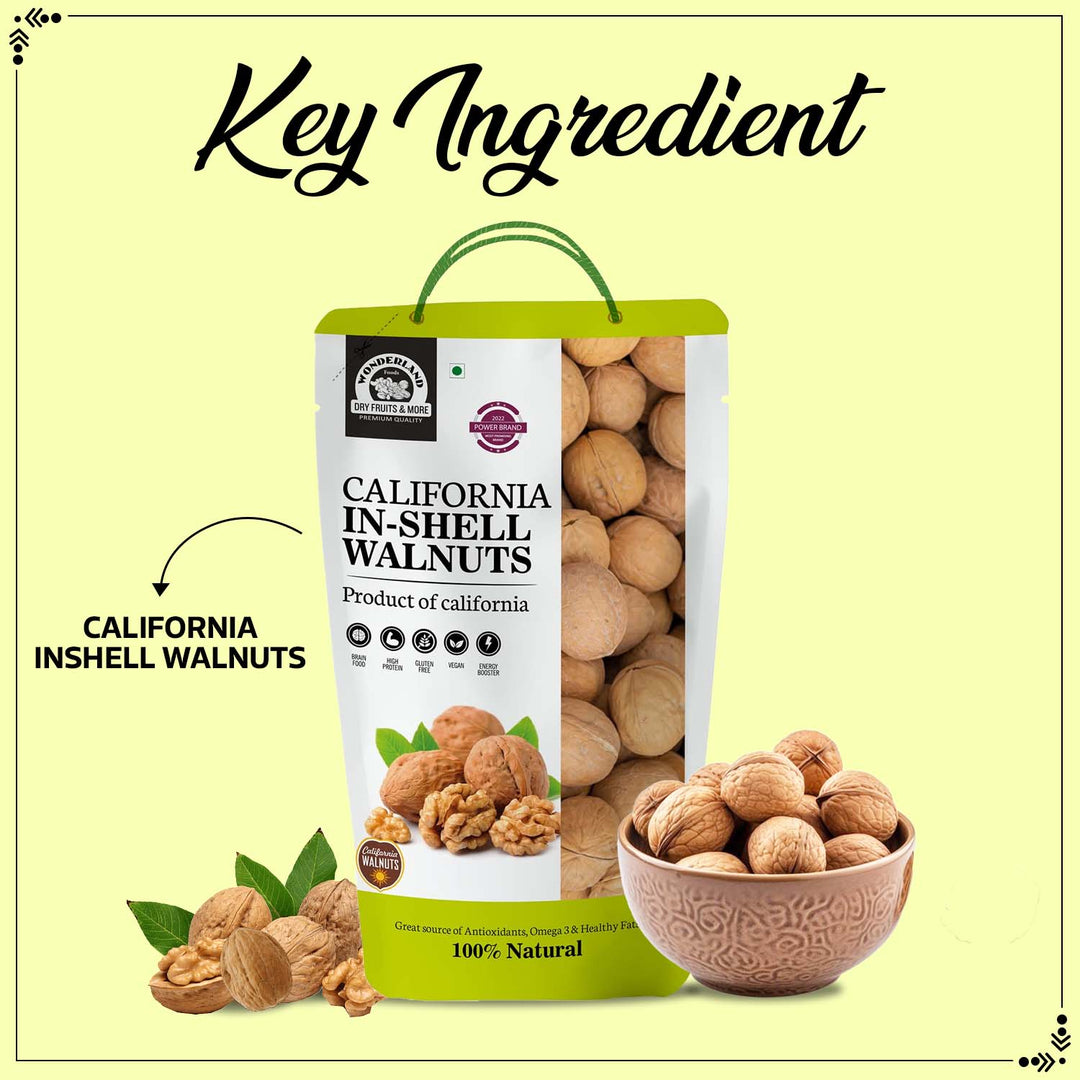 Wonderland Foods 500g California Inshell Walnuts Pouch