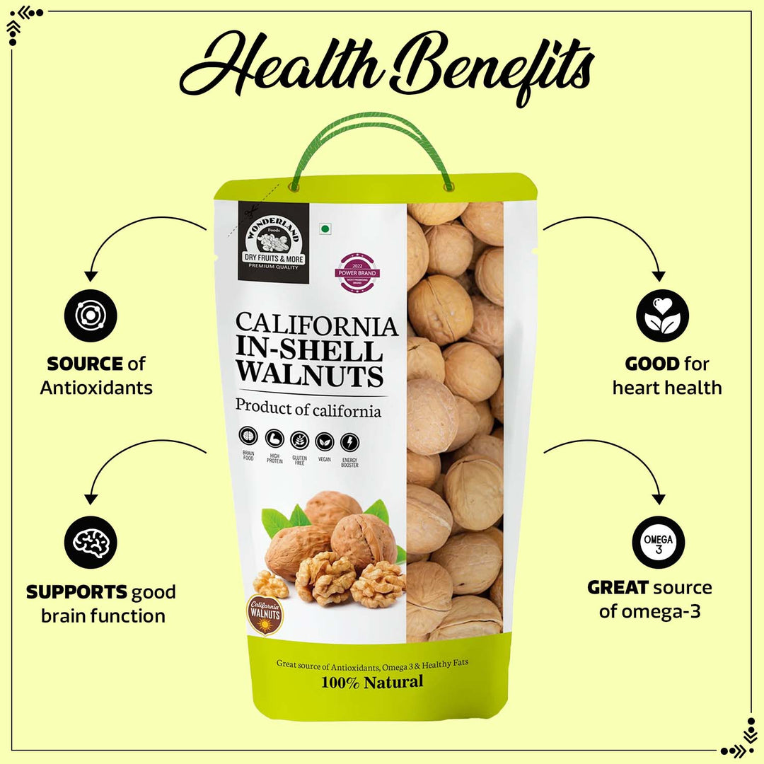 Wonderland Foods 500g California Inshell Walnuts Pouch