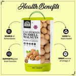 Load image into Gallery viewer, Wonderland Foods 500g California Inshell Walnuts Pouch
