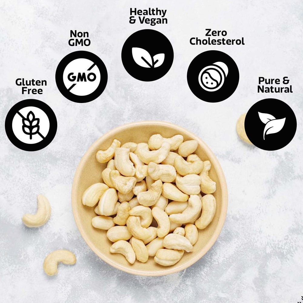 Wonderland Foods 500g Premium Cashews (Kaju) W180-Grade Jar