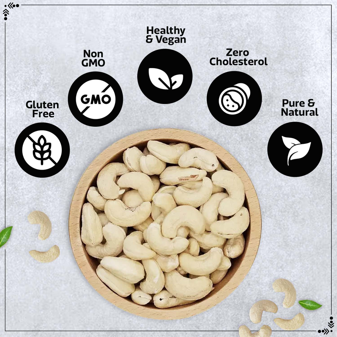 Wonderland Foods 1Kg Raw Cashew W-320 Grade Pouch