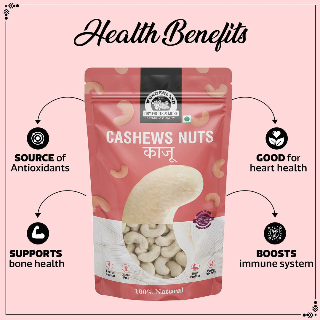Wonderland Foods 200g Raw Cashew (Kaju) W320-Grade Pouch