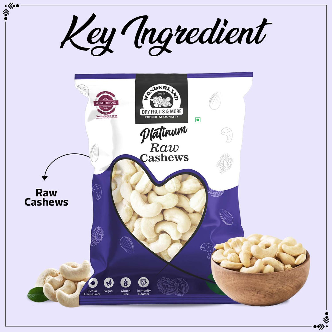 Wonderland Foods 1Kg Value Cashew (Kaju) W400-Grade Pouch