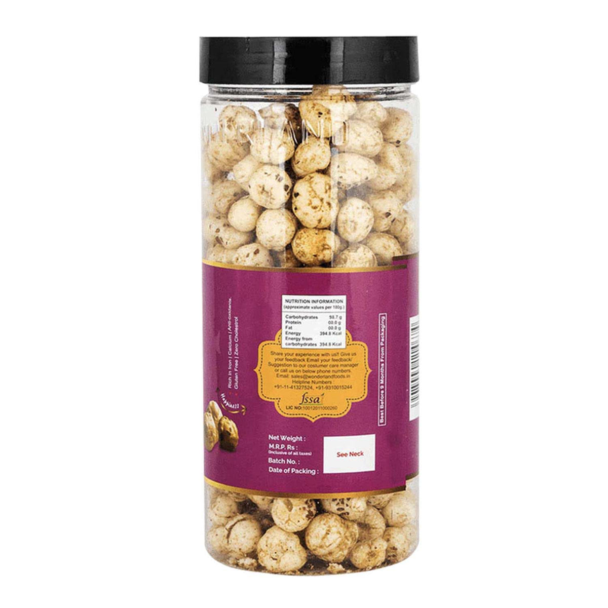 Wonderland foods 100g chaat masala makhana (foxnut) jar