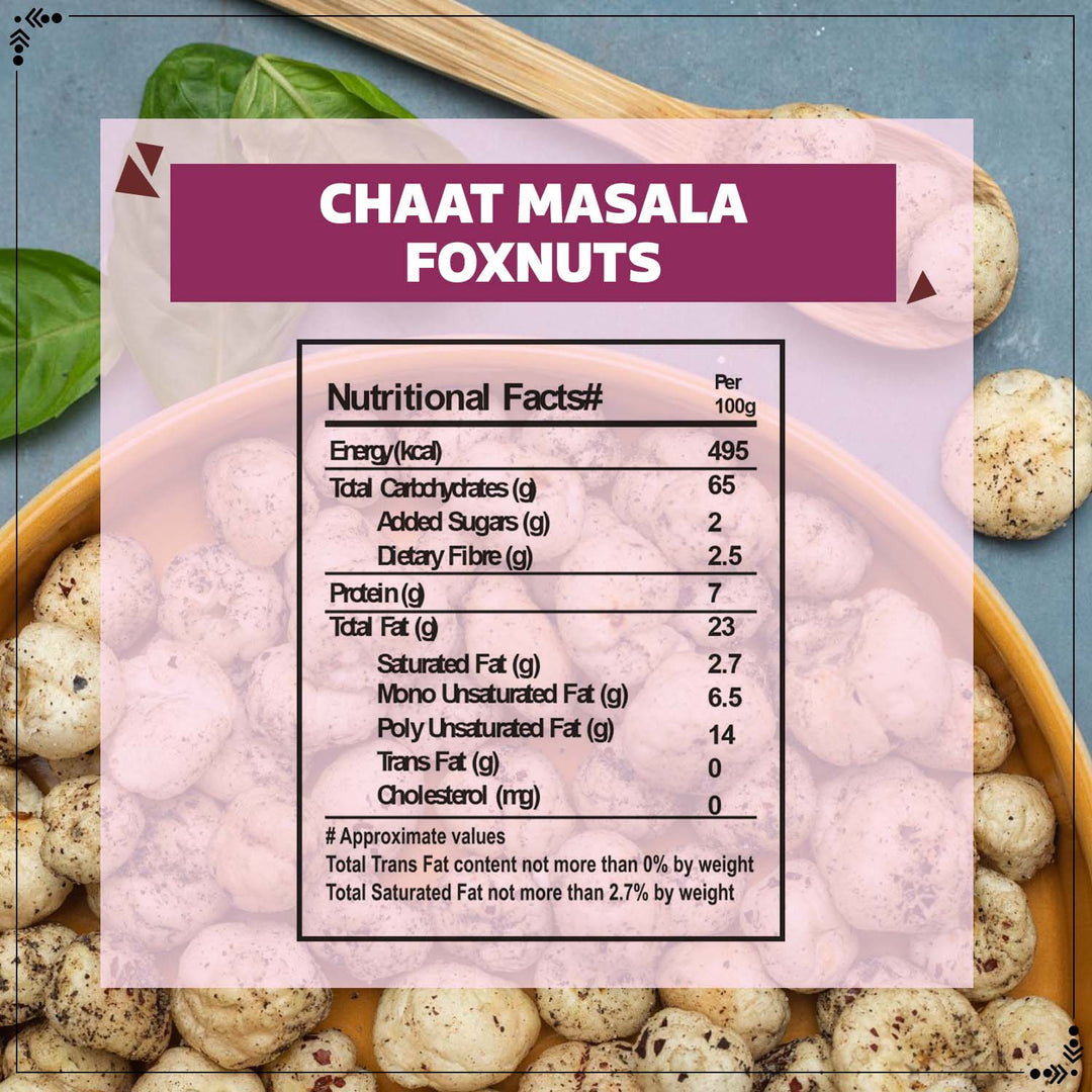 Wonderland Foods 100g Chaat Masala Makhana (Foxnut) Jar