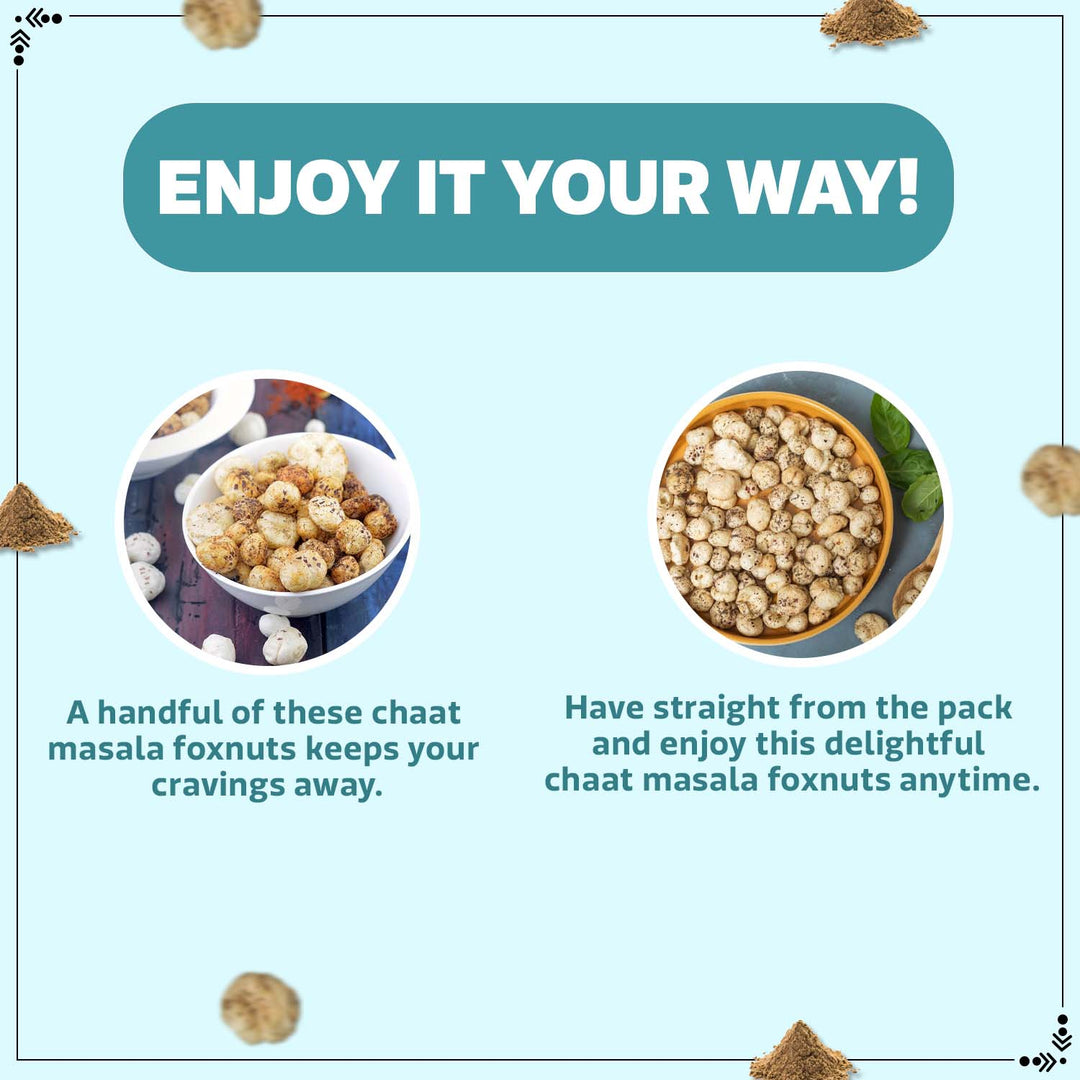 Wonderland Foods 100g Chaat Masala Makhana (Foxnut) Pouch
