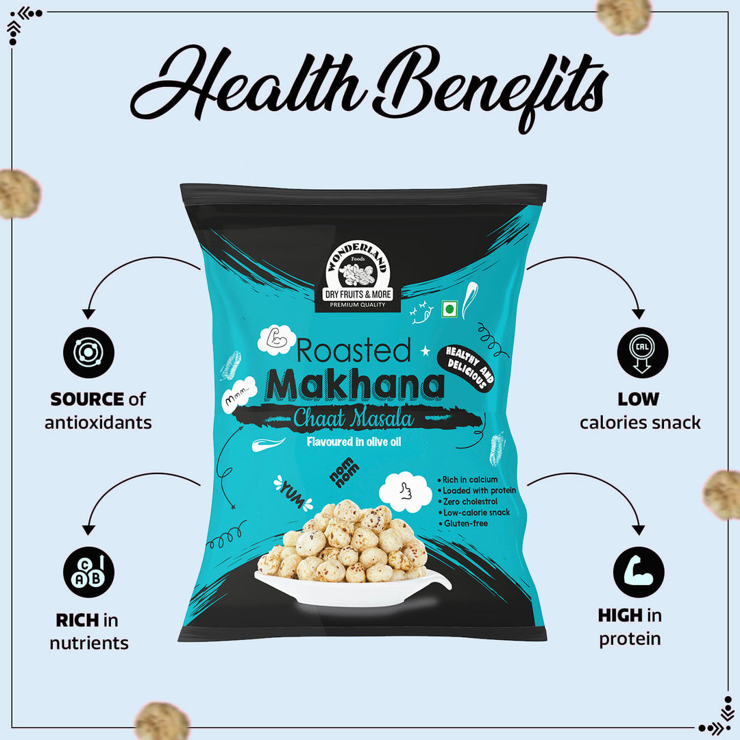 Wonderland Foods 40g Chaat Masala Makhana (Foxnut) Pouch