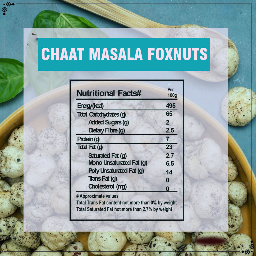 Wonderland Foods 40g Chaat Masala Makhana (Foxnut) Pouch
