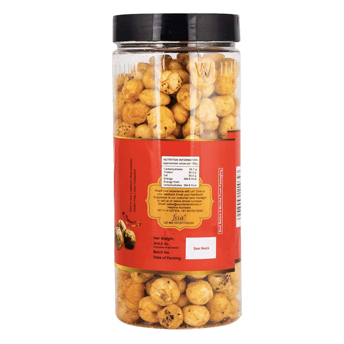 Wonderland foods 100g cheese chilli makhana (foxnut) jar