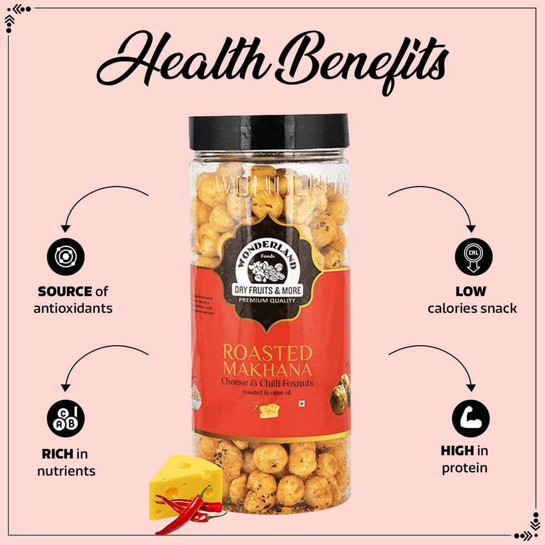 Wonderland Foods 100g Cheese-Chilli Makhana (Foxnut) Jar