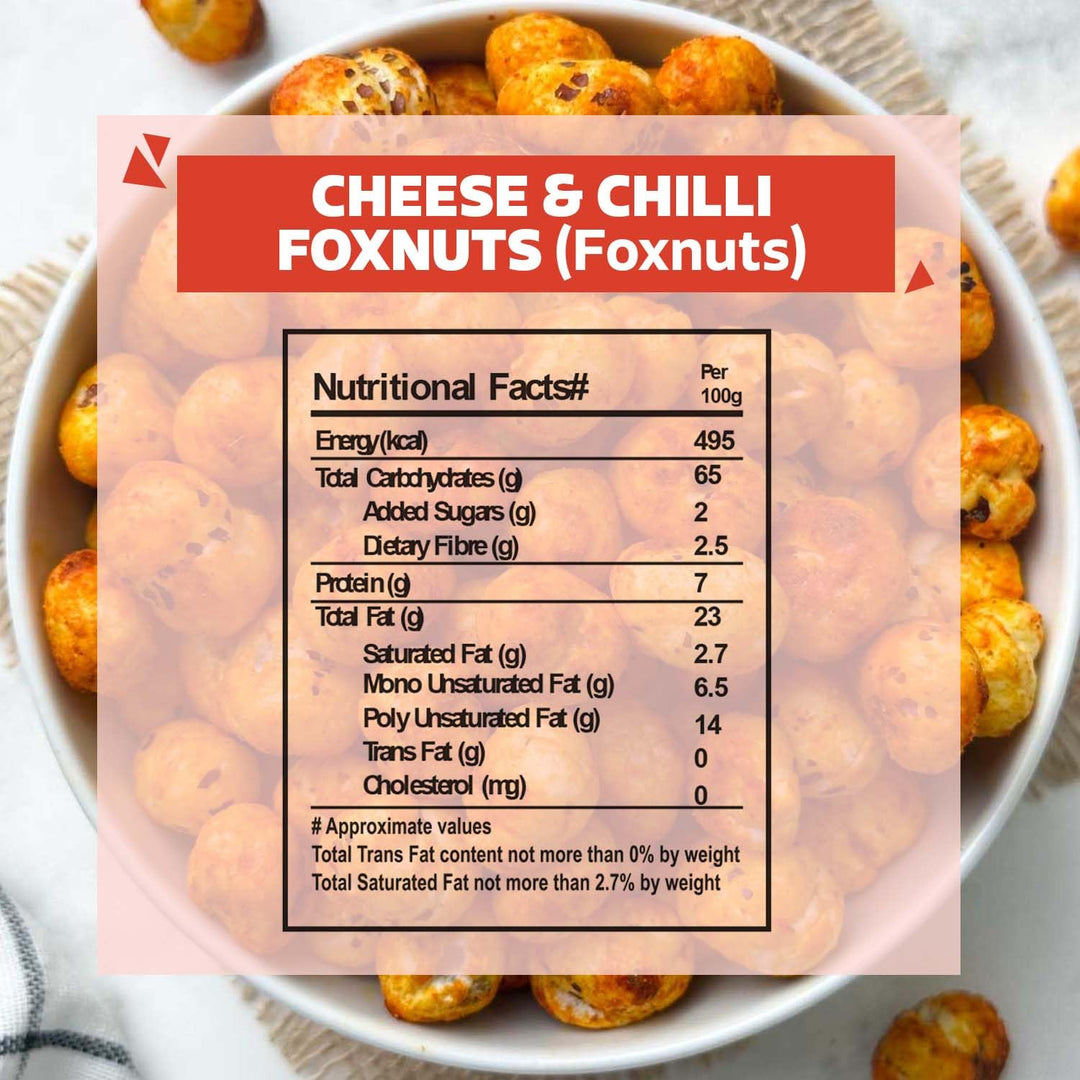Wonderland Foods 100g Cheese-Chilli Makhana (Foxnut) Jar