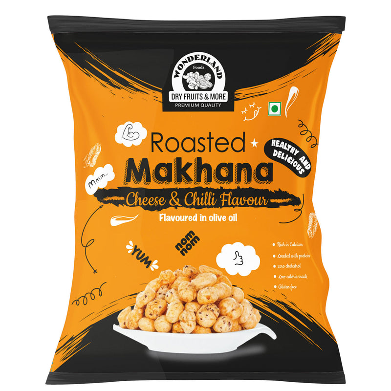Wonderland Foods 40g Cheese-Chilli Makhana (Foxnut) Pouch