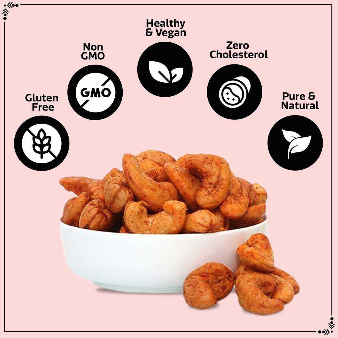 Wonderland Foods 150g Chilli Garlic Flavoured Cashew (Kaju) Jar