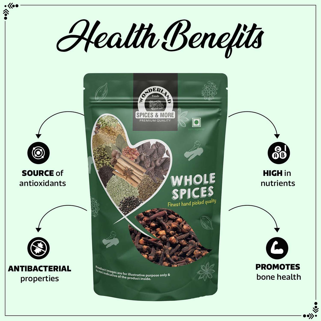 Wonderland Foods 250g Whole Spices Pure Cloves Pouch