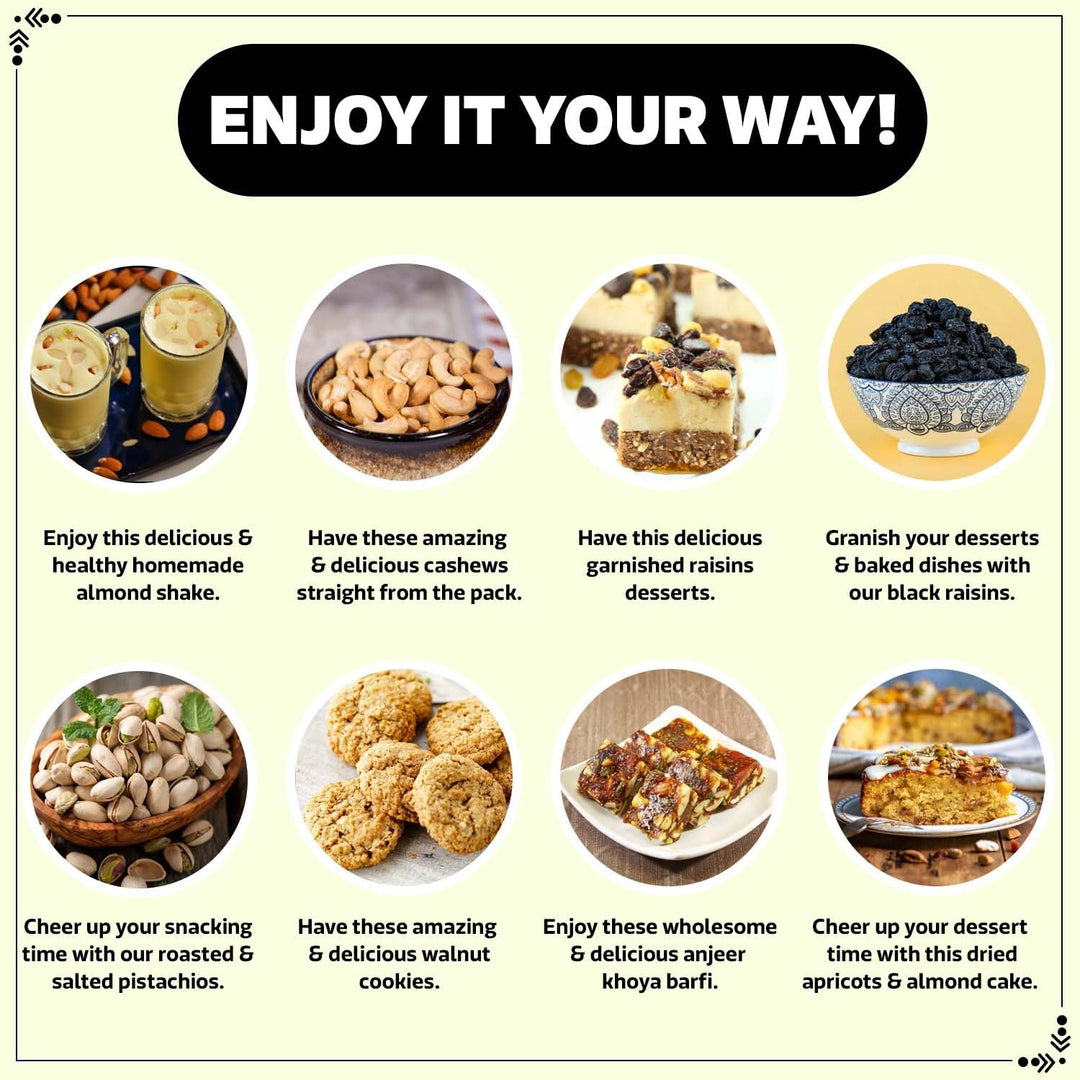 Wonderland Foods 800g (100g X 8) Dry Fruits Combo Pack of 8