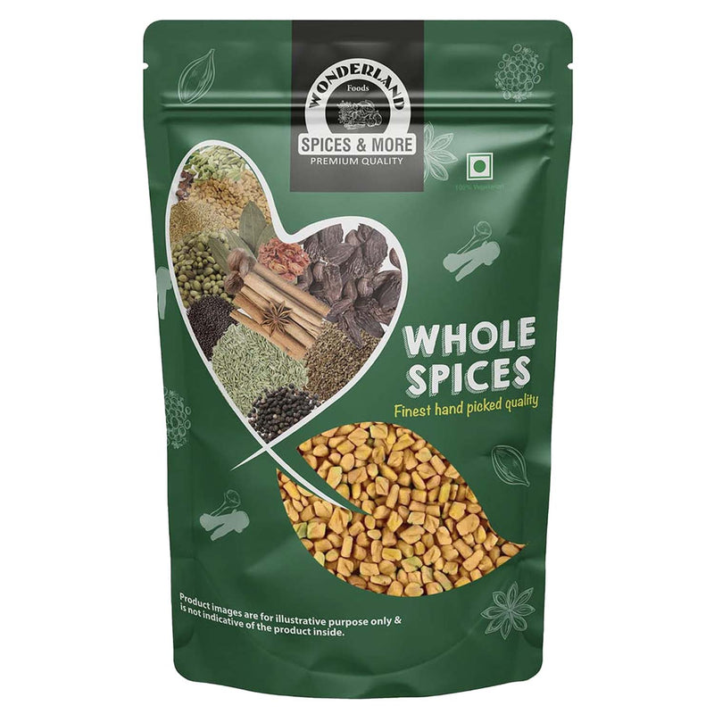 Wonderland Foods 250g Whole Spices Fenugreek Methi Seeds Pouch