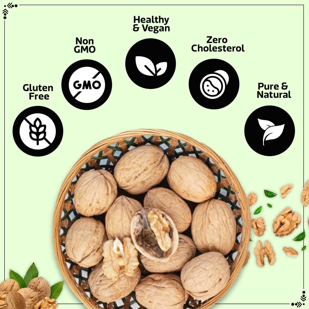Wonderland Foods 500g Grandeur Premium California Jumbo Inshell Walnuts Pouch