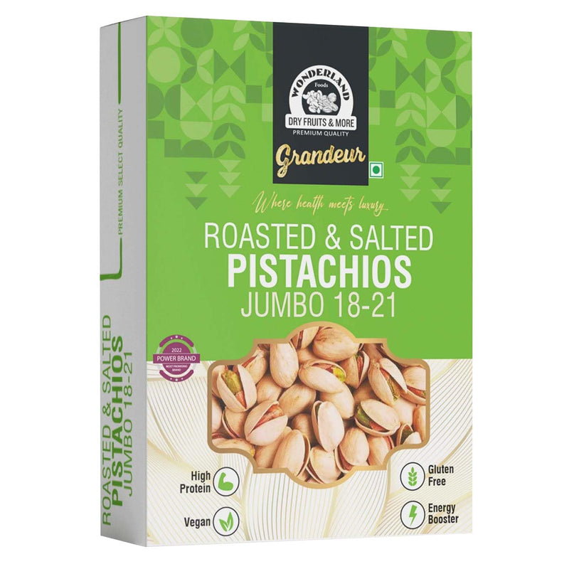 Wonderland Foods 500g Grandeur Premium Jumbo Roasted Salted Pistachios