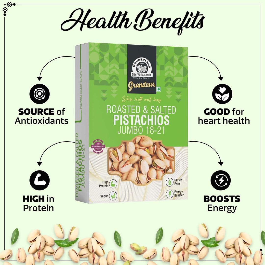 Wonderland Foods 500g Grandeur Premium Jumbo Roasted Salted Pistachios