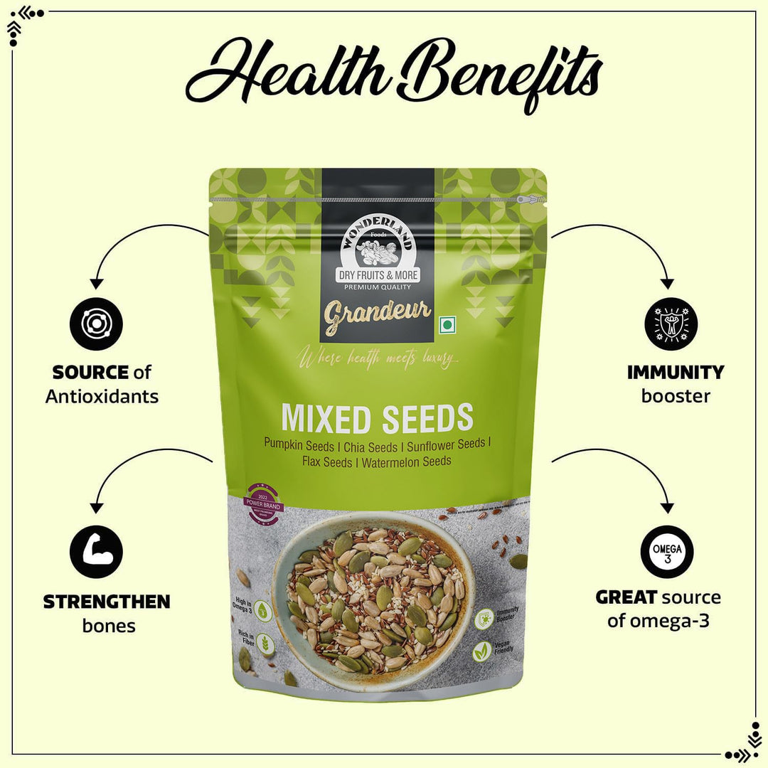 Wonderland Foods 200g Grandeur Premium Mixed Seeds Pouch