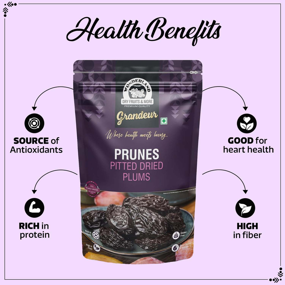 Wonderland Foods 200g Grandeur Premium Pitted Prunes Pouch