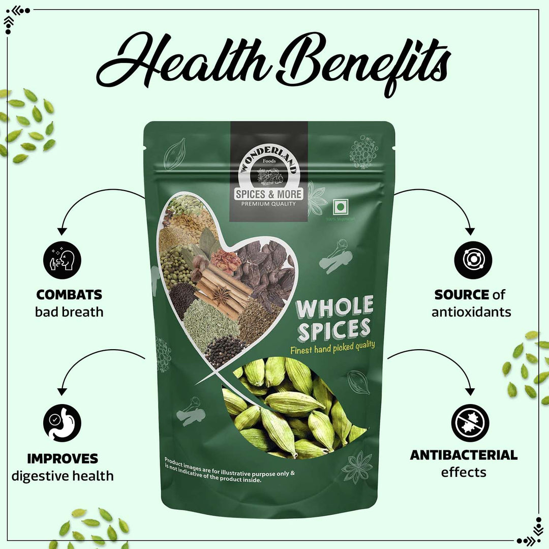 Wonderland Foods 100g Whole Cardamom Green Choti Elaichi