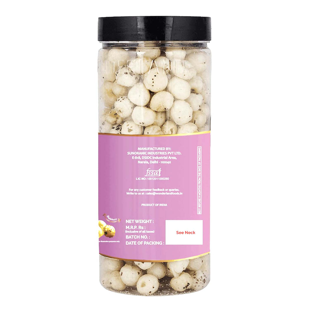 Wonderland Foods 100g Himalayan Rock Salt Makhana (Foxnut) Jar