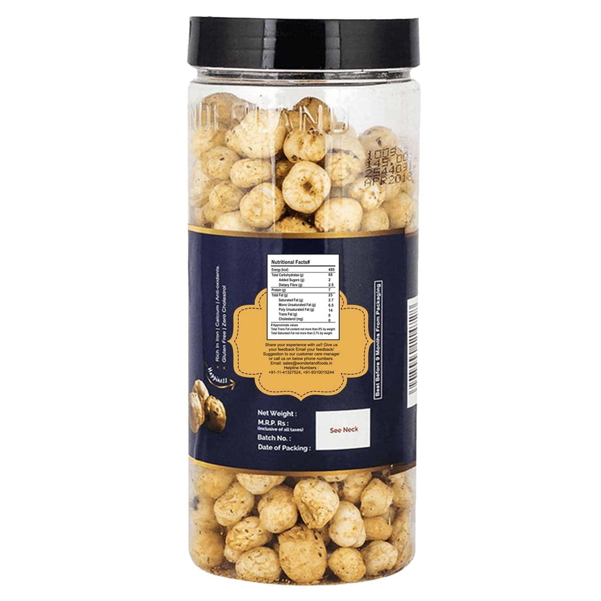 Wonderland foods 100g jalapeno makhana (foxnut) jar