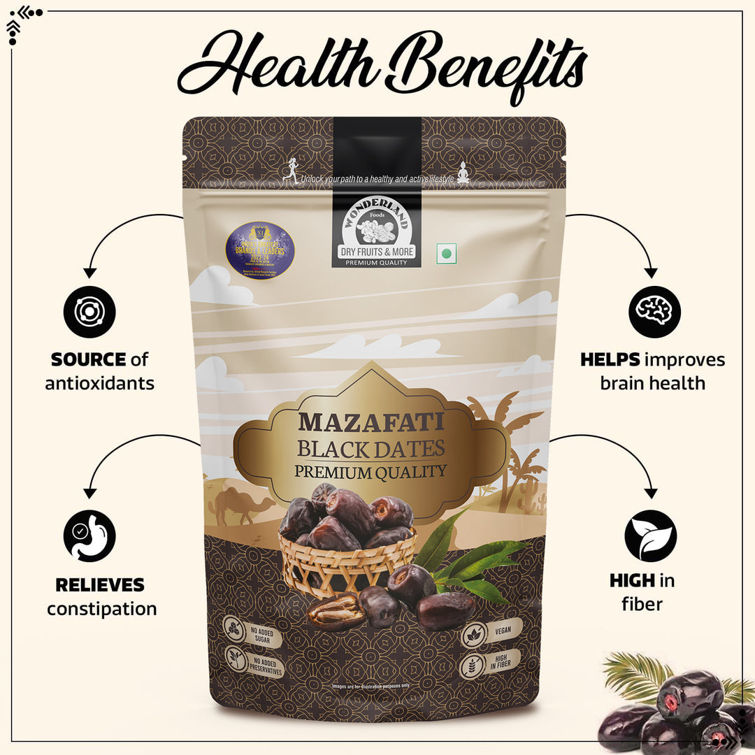 Wonderland Foods 800g (400g X 2) Premium Mazafati Dates Pouch