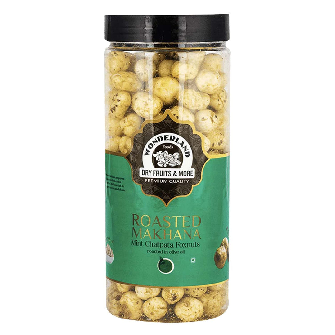 Wonderland Foods 100g Mint Chatpata Makhana (Foxnut) Jar
