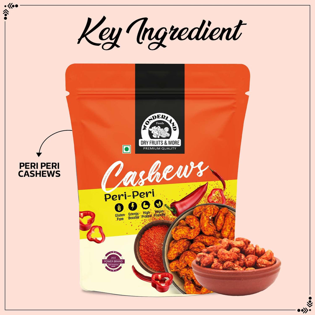 Wonderland Foods 70g Premium Peri Peri Flavoured Cashew